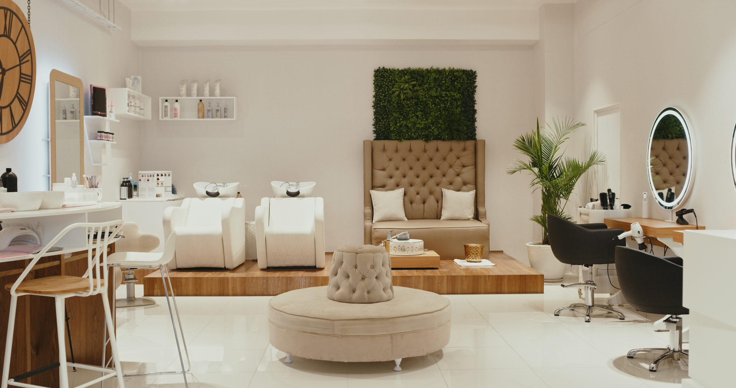 Beauty & Hair salon with three stations for hair and beauty treatments
